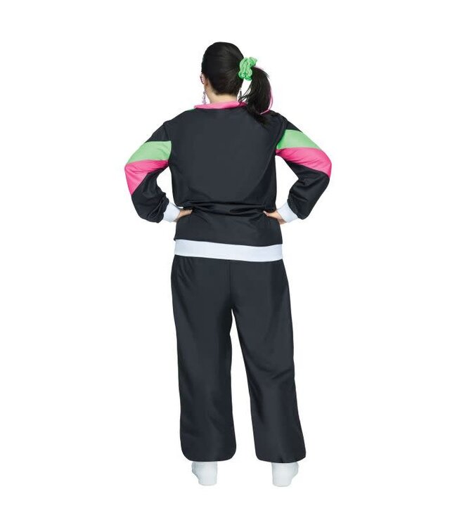 Fun World 80's Track Suit Black