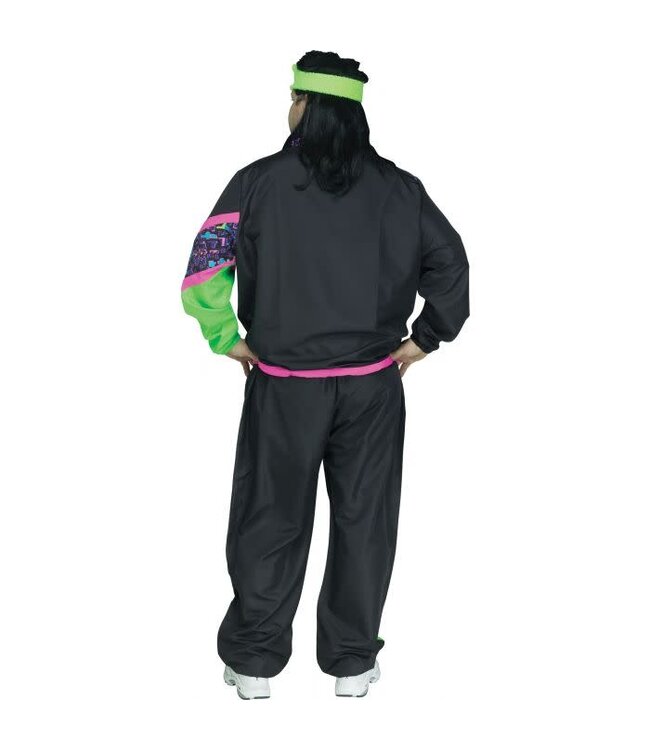 Fun World 80's Track Suit - Adult - Black