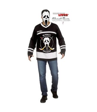 Fun World Ghost Face® Deluxe Hockey Jersey & Mask - Adult