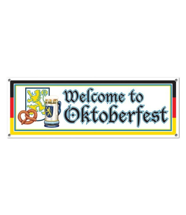 BEISTLE Welcome To Oktoberfest Sign Banner