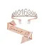 PARTY ON 16th Birthday Crown and Sash Kit- "Sweet 16" Rose Gold