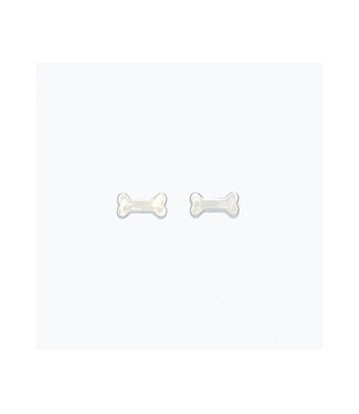 CUTIES EARRINGS SILVER DOG BONES