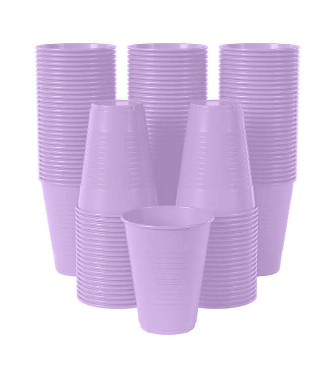 CROWN DISPLAY 50CT 12oz  PLASTIC CUPS LAVENDER