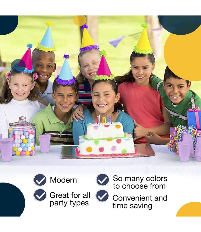 CROWN DISPLAY 50CT 12oz  PLASTIC CUPS LAVENDER