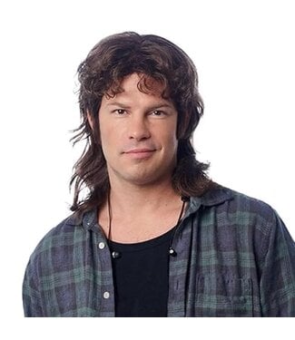 FRANCO HIPSTER MULLET WIG BROWN