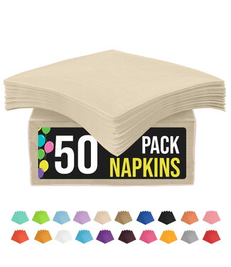 CROWN DISPLAY Ivory Lunch Napkins - 50ct