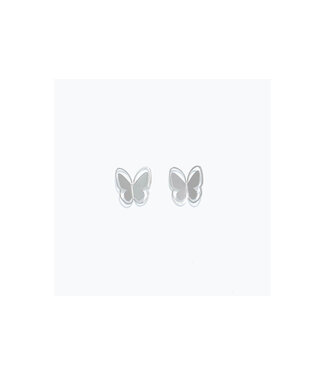 CUTIES EARRINGS SILVER CUTOUT BUTTERFLIES