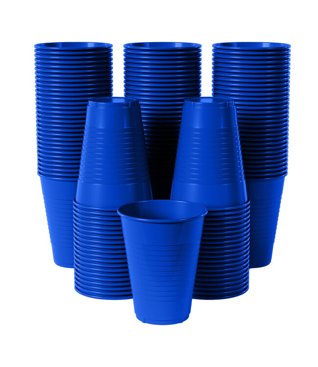 CROWN DISPLAY 50CT 12oz  PLASTIC CUPS NAVY BLUE
