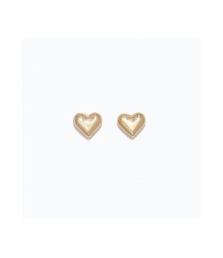 CUTIES EARRINGS POLISHED GOLD HEARTS
