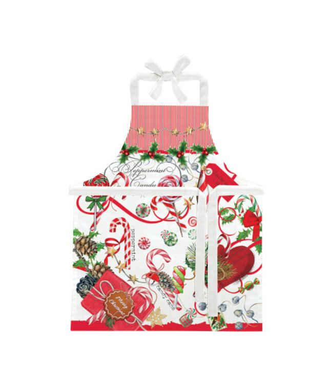 MichelDesign Works CHILD APRON PEPPERMINT