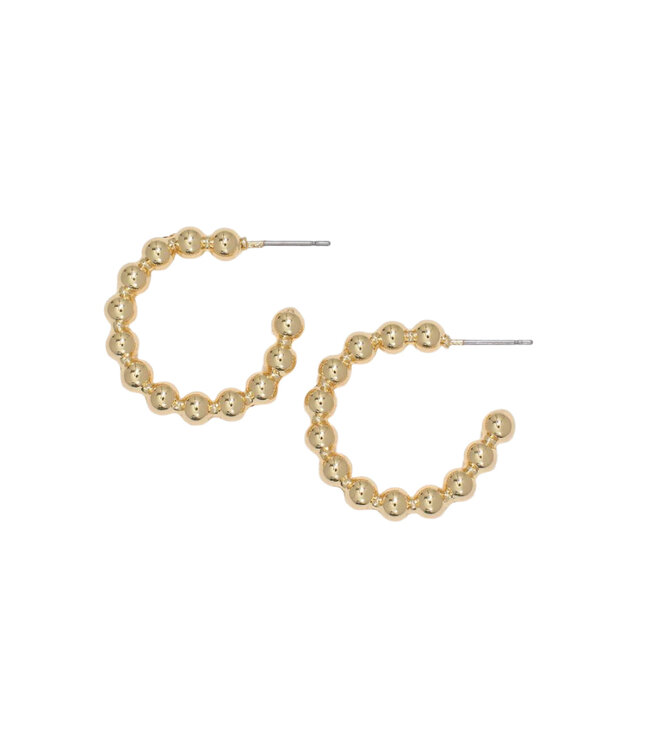 Periwinkle Earrings- 1 inch Gold Hoops