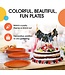 CROWN DISPLAY 50CT 9in PAPER PLATES ORANGE
