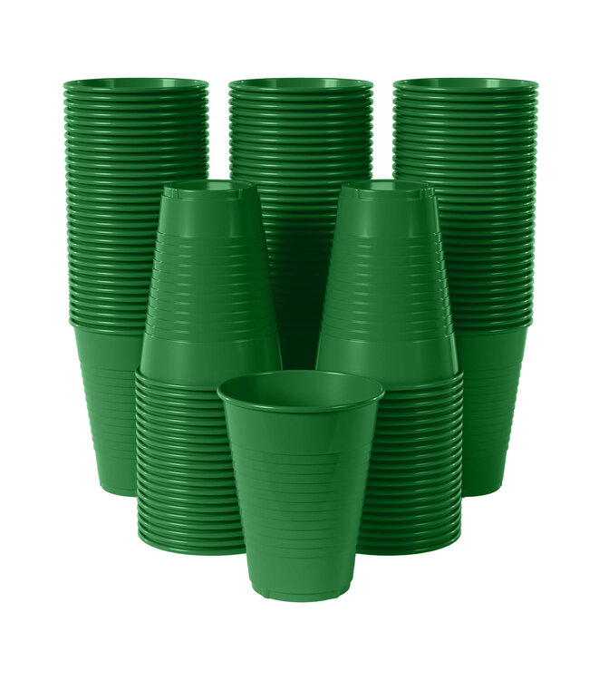 CROWN DISPLAY 50CT 12oz  PLASTIC CUPS EMERALD