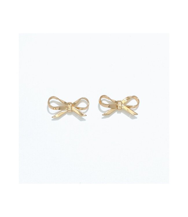 CUTIES EARRINGS POLISHED GOLD BOWS