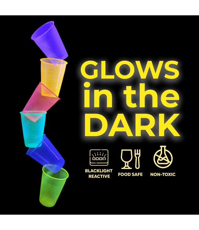 CROWN DISPLAY 60CT 12oz  PLASTIC CUPS NEON