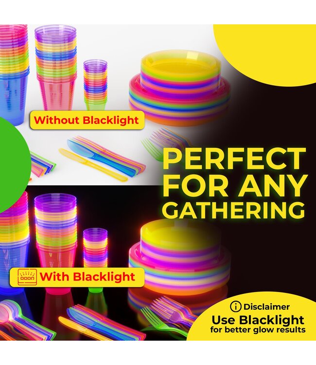 CROWN DISPLAY 60CT 12oz  PLASTIC CUPS NEON