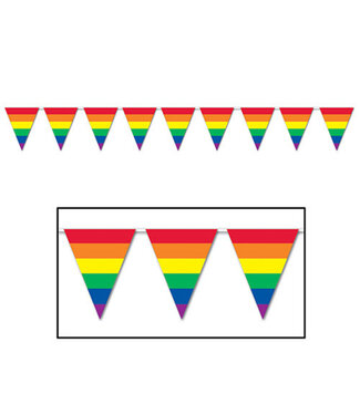 BEISTLE 30FT PENNANT BANNER RAINBOW
