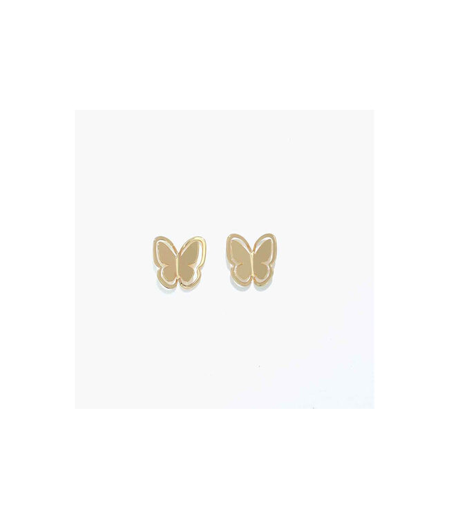 CUTIES EARRINGS GOLD CUTOUT BUTTERFLIES