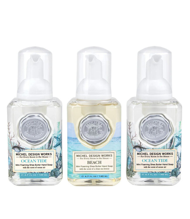 MICHEL DESIGN WORKS 3CT FOAM SOAP OCEAN TIDE, BEACH