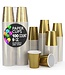 CROWN DISPLAY 100CT 9oz  PAPER CUPS METALLIC GOLD