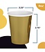CROWN DISPLAY 100CT 9oz  PAPER CUPS METALLIC GOLD
