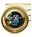 CROWN DISPLAY 50CT 9in PAPER PLATES REFLECTIVE GOLD