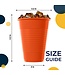 CROWN DISPLAY 50CT 12oz  PLASTIC CUPS ORANGE
