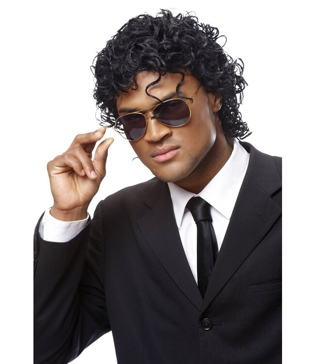 FRANCO WET LOOK WIG BLACK