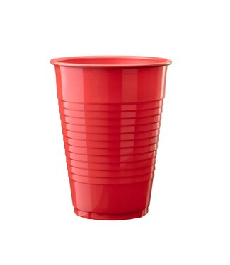 CROWN DISPLAY 50CT 12oz  PLASTIC CUPS RED