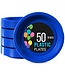 CROWN DISPLAY 50CT 10in PLASTIC PLATES NAVY BLUE