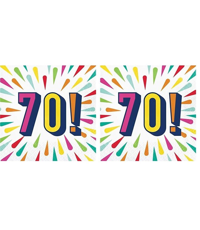 Creative Converting 16CT LUN 70 BIRTHDAY BURST