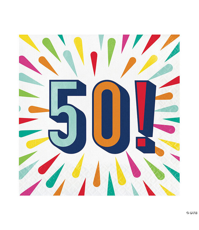 Creative Converting 16CT LUN 50 BIRTHDAY BURST