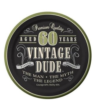 Creative Converting 8CT 7in VINTAGE DUDE 60