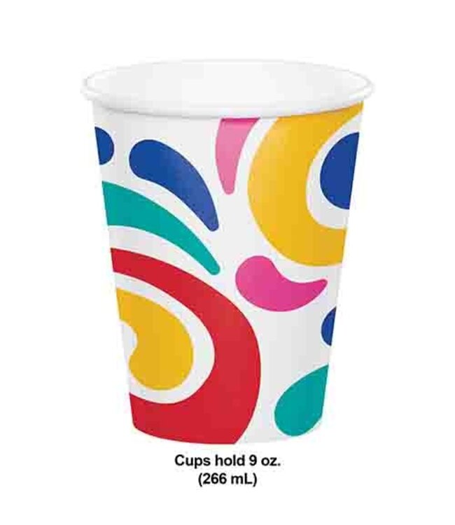 Creative Converting 8CT 9oz BIRTHDAY SWIRLS