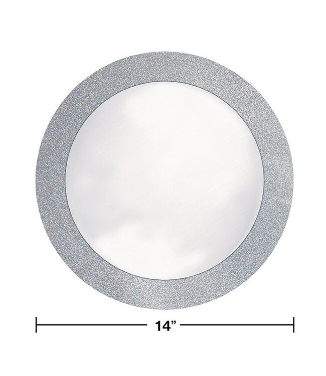 Creative Converting 8CT 14in PLACEMAT SILVER GLITZ