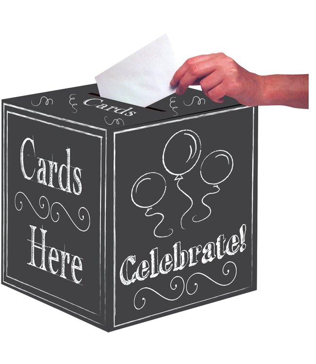 Creative Converting CARD BOX CHALKBOARD