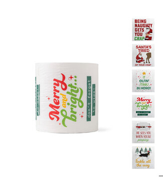DM MERCHANDISING Assorted North Pole Plumbing Co. Hilarious Holiday Toilet Paper