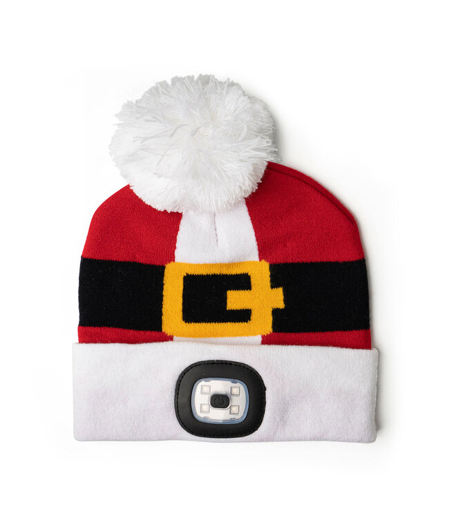 DM MERCHANDISING Night Scope™ Kid’s Christmas Rechargeable LED Pom Hat