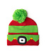 DM MERCHANDISING Night Scope™ Kid’s Christmas Rechargeable LED Pom Hat