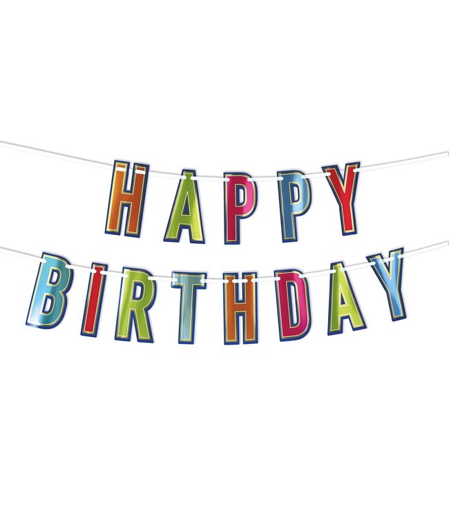 BEISTLE 6FT STREAMER HAPPY BIRTHDAY
