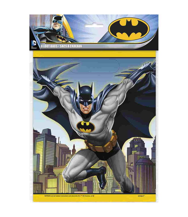 UNIQUE INDUSTRIES INC 8CT BAGS BATMAN