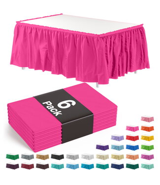 EXQUISITE 14inX29in TABLE SKIRT PINK