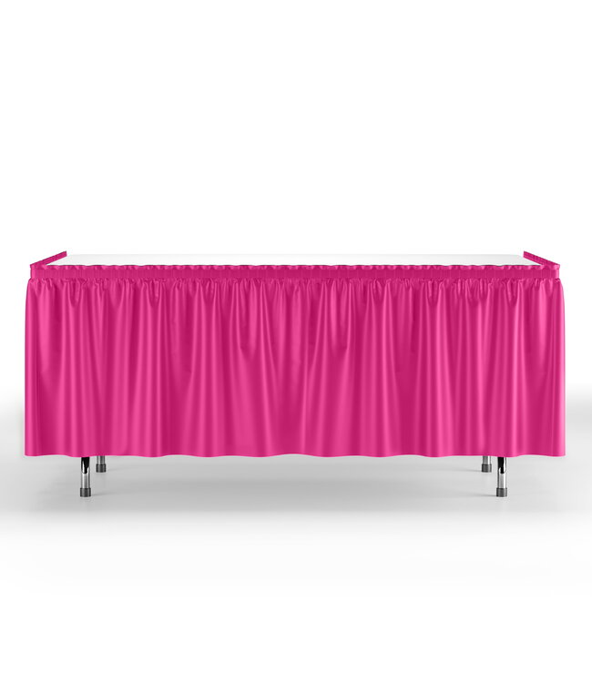 EXQUISITE 14inX29in TABLE SKIRT PINK