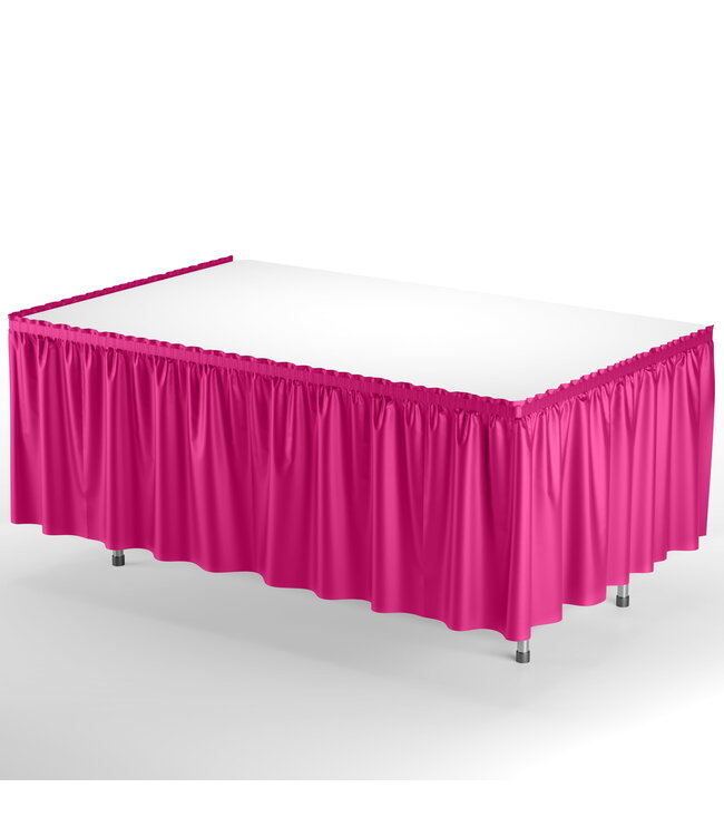 EXQUISITE 14inX29in TABLE SKIRT PINK