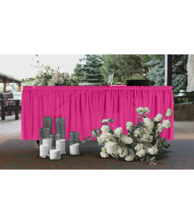 EXQUISITE 14inX29in TABLE SKIRT PINK
