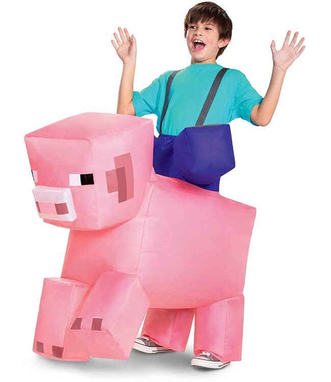 DISGUISE INFLATABLE RIDE ON PIG MINECRAFT