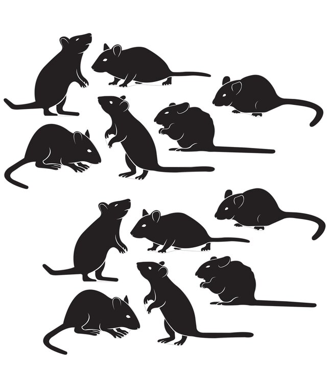 BEISTLE 6CT CUTOUTS MICE