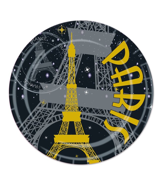 BEISTLE 8CT 9IN PARIS PLATES