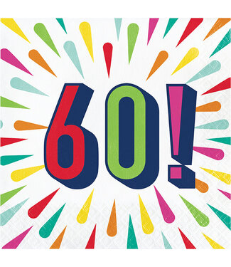 Creative Converting 16CT LUN 60 BIRTHDAY BURST