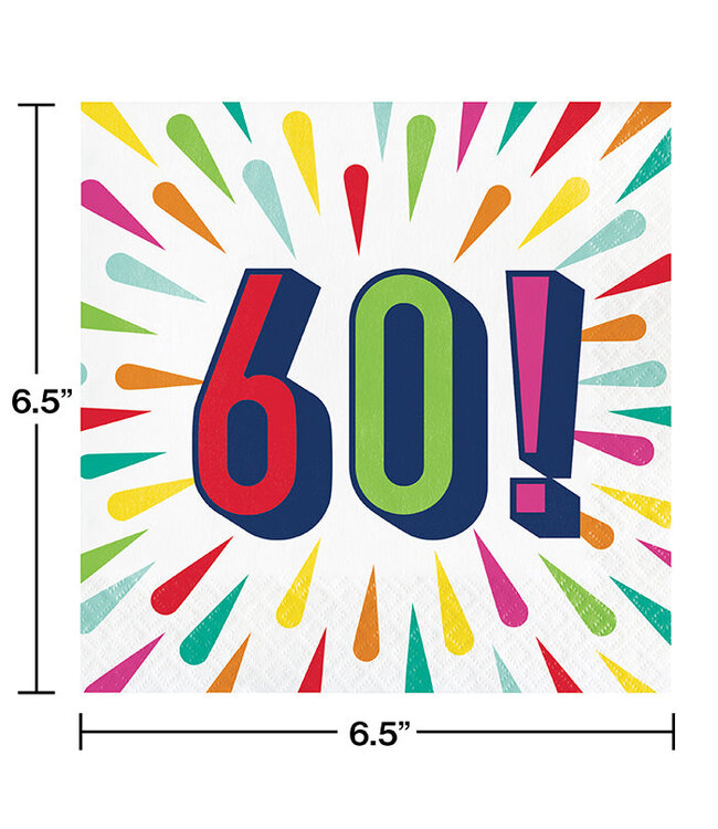 Creative Converting 16CT LUN 60 BIRTHDAY BURST